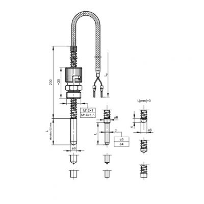 TOPE-26-P-10-6-M12x1-Pt100-A-3-0,5M