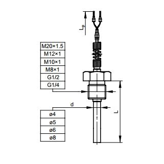 TOPE363-100-5-Si-PT100-B-3-M12-2m
